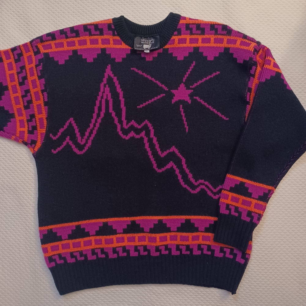 Vintage Mountain Lid Woolens Sweater 80's/90's Style Women's Size Large